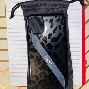 Loopy iPhone 11 phone case | Midnight Leopard | Righty